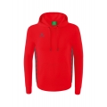 Erima Hooded Sweatshirt Essential Team Hooded Sweat (soft cotton, ribbed cuffs) red/grey Men